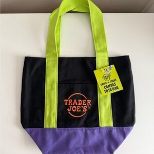 Trader Joe’s MINI canvas Halloween tote bag! multi color